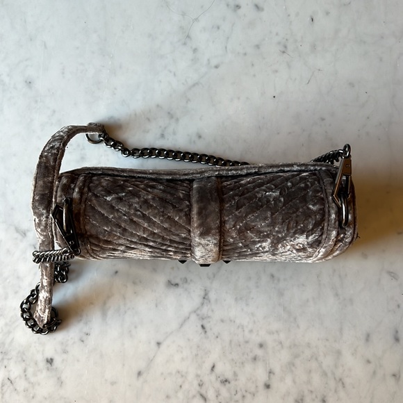 Crushed Velvet Rebecca Minkoff Flap Bag Purse - Picture 5 of 9